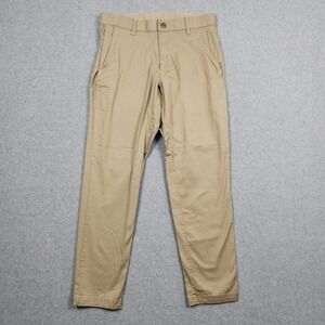 Fabletics Pants Men 30x28 Beige Khaki Performance‎ Casual Slacks Stretch Comfort